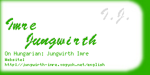 imre jungwirth business card